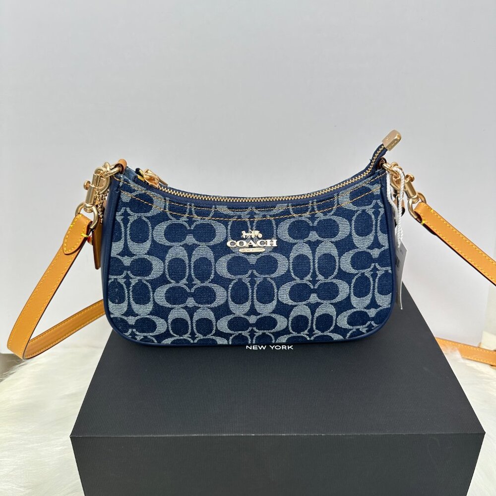 COACH Teri 24 Shoulder Bag, Medium, Women's, Blue